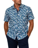 DG’s Drifter Short Sleeve Shirt Blue/Green Floral Northern Ireland