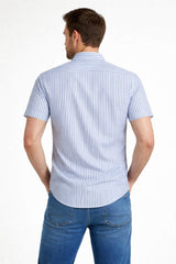 DG’s Drifter Short Sleeve Shirt Blue/White Stripe Northern Ireland