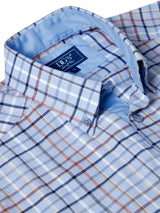 DG’s Drifter Short Sleeve Shirt Light Blue Check Northern Ireland