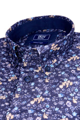 DG’s Drifter Short Sleeve Shirt Navy/Beige Floral Northern Ireland