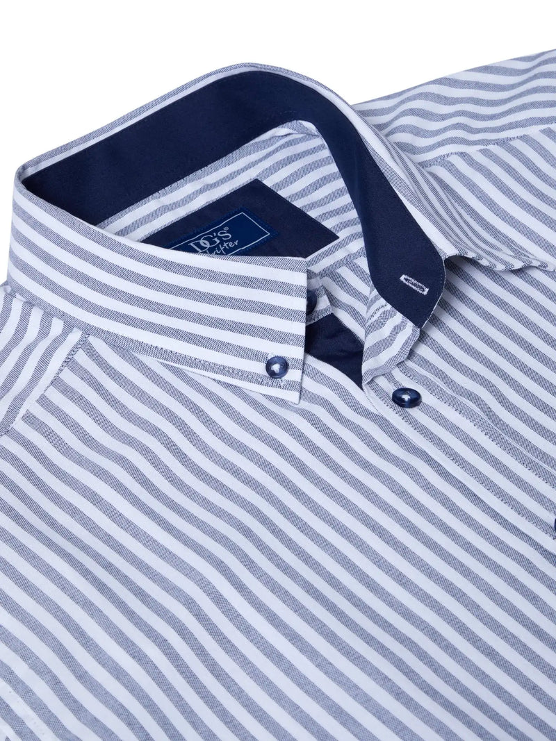 DG’s Drifter Short Sleeve Shirt Oxford Navy Stripe Northern Ireland