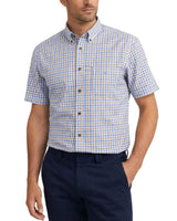 DG’s Drifter Short Sleeve Shirt Sky Blue/Beige Gingham Northern