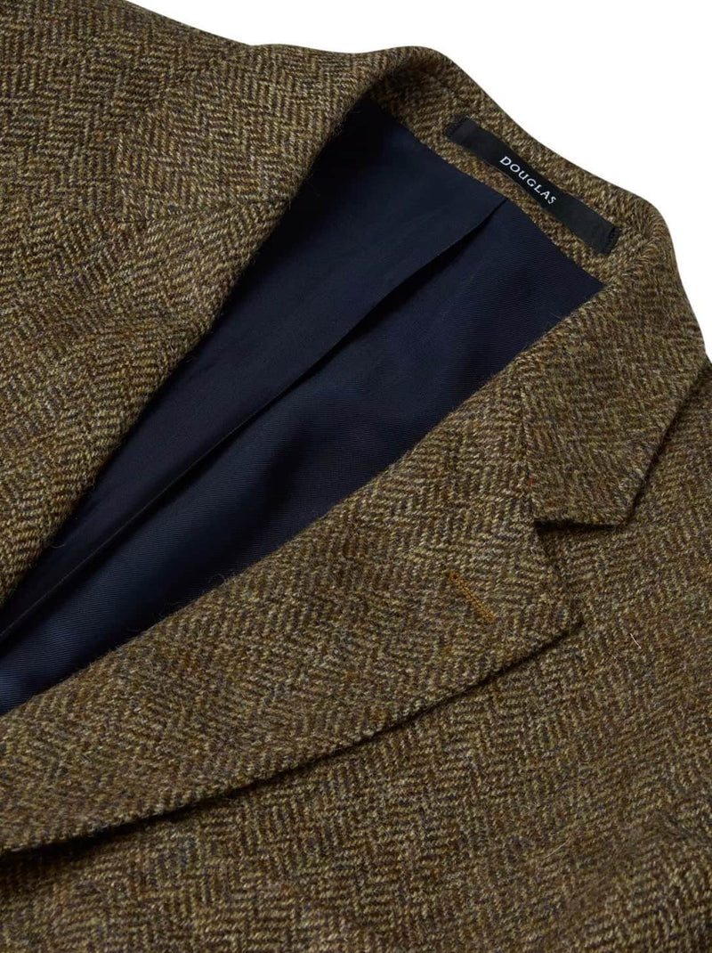 Douglas Cotswold Sports Jacket Blazer Herringbone Taupe Northern