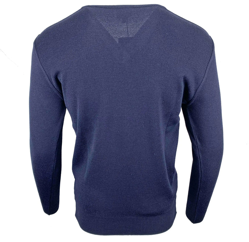 Douglas & Grahame Prestige V-Neck Jumper - Navy