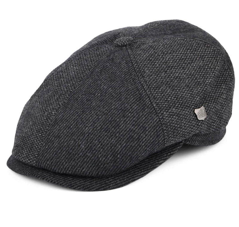 Failsworth Mens Flat Cap Hudson Mix Charcoal Northern Ireland Belfast