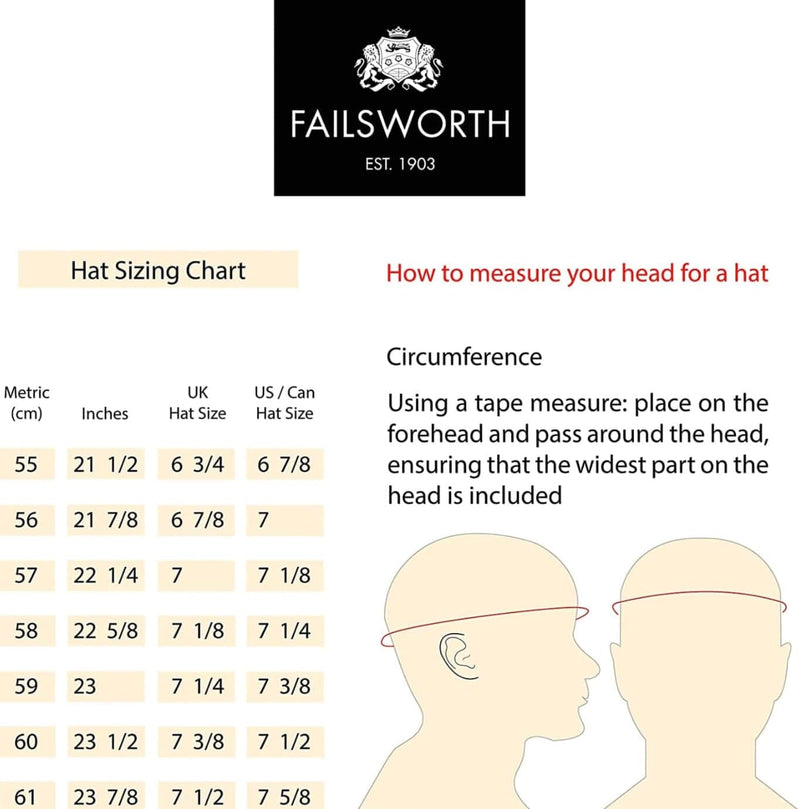 Failsworth Mens Flat Cap Worcester 913 Navy/Grey Northern Ireland