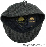 Failsworth Mens Flat Cap Worcester 913 Navy/Grey Northern Ireland