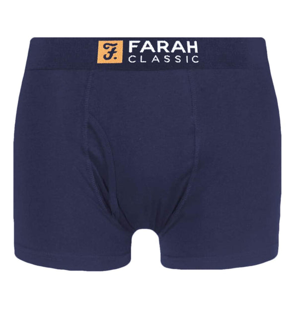 Farah 2 Pack Cotton Boxer Trunks Navy