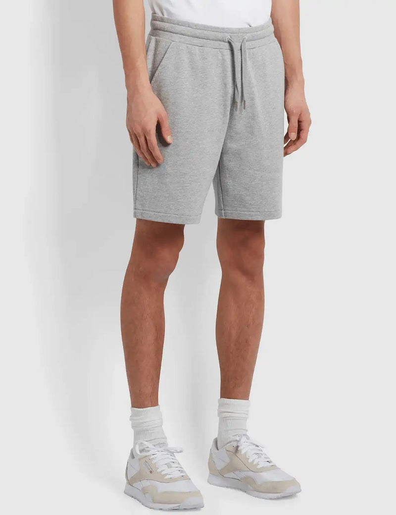 Farah Durrington Jersey Sweat Shorts - Grey Marl