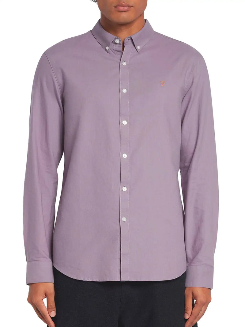 Farah Men’s Brewer Oxford Shirt Slate Purple Northern Ireland Belfast