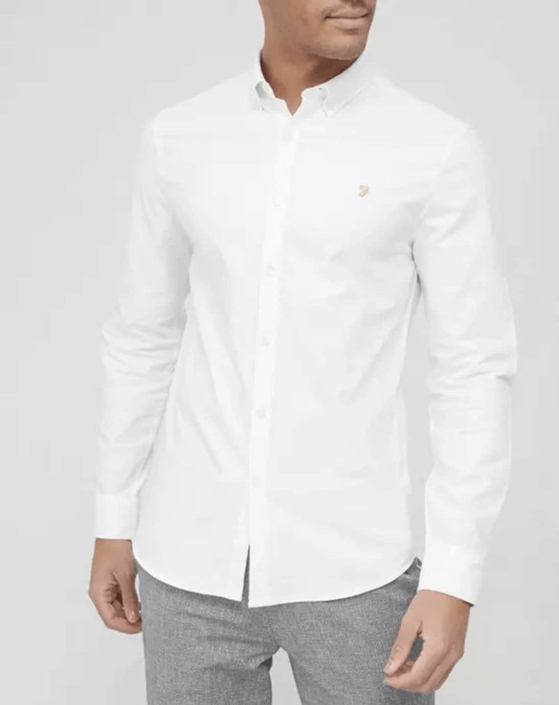 Farah Brewer Oxford Shirt - White