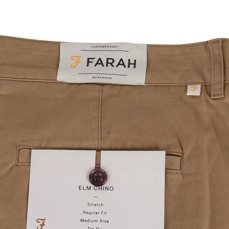Farah Men’s Elm Slim Fit Twill Chino Trousers Beige Northern Ireland