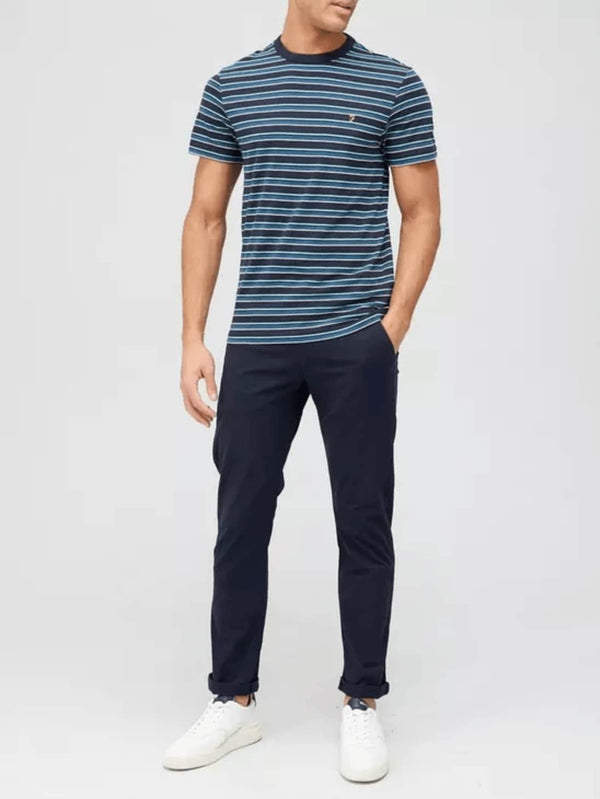 Farah Elm Slim Fit Twill Chino Trousers - True Navy