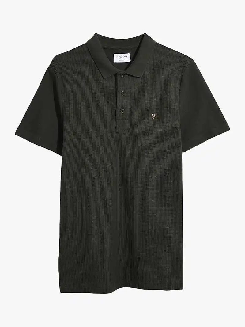 Farah Mens Forster Short Sleeve Polo Shirt F4KSC017 Evergreen Northern