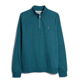 Farah Men’s Jim Quarter Zip Sweatshirt Petrol Blue Marl Ballynahinch