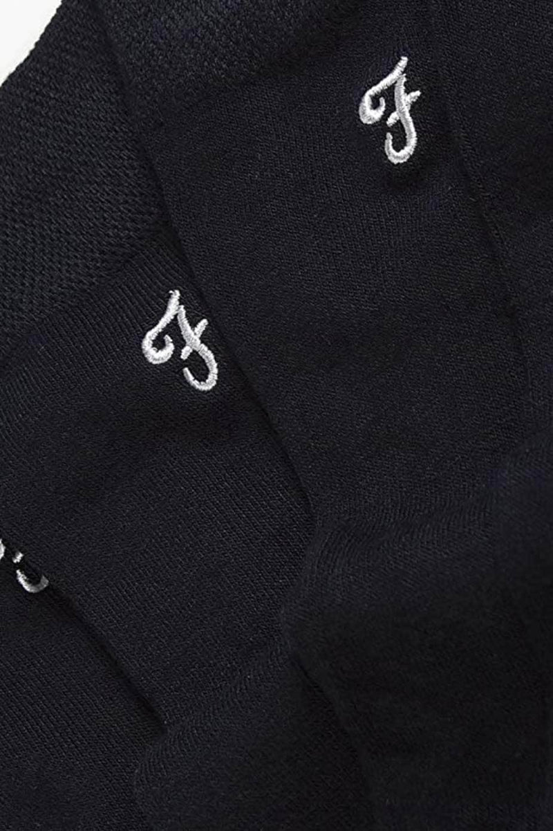 Farah Men’s Socks Plain Bamboo 5 Pack Black - Socks
