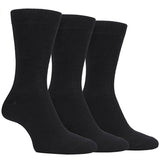 Farah Plain Cotton Socks 3 Pack Black
