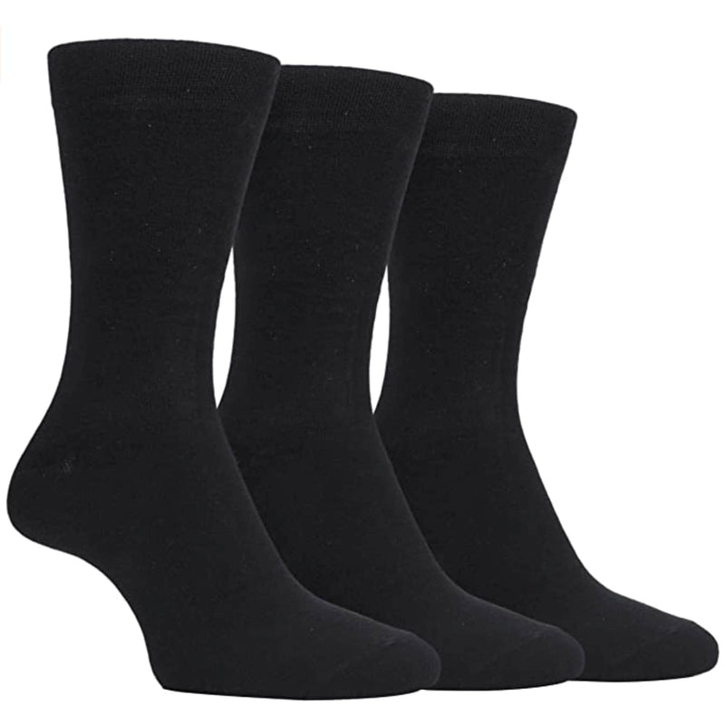 Farah Plain Cotton Socks 3 Pack Black