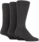 Farah Plain Cotton Socks 3 Pack Grey