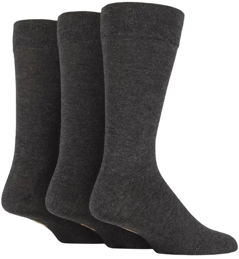 Farah Plain Cotton Socks 3 Pack Grey