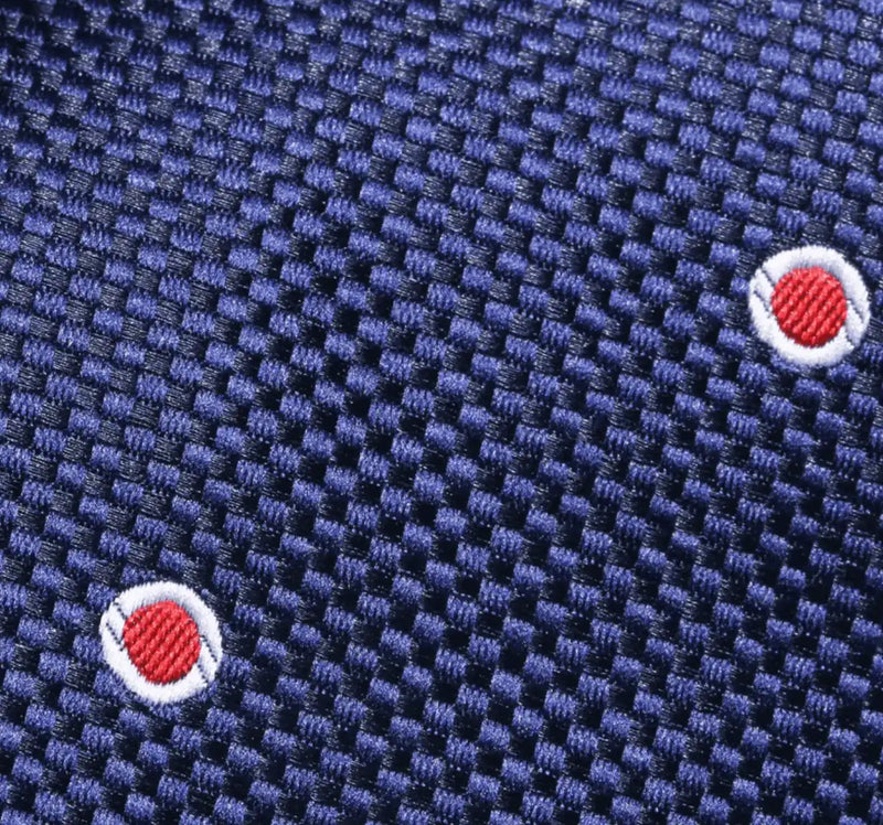 Folkspeare Dark Navy And Red Wide Spread Polka Dot Classic Tie