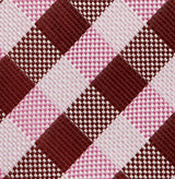 Folkspeare Light Pink And Silver Repeated Check Classic Tie