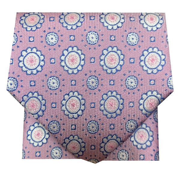 Folkspeare Pink & Blue Floral Classic Tie