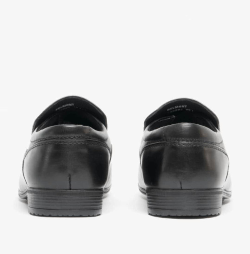 Front Belmont Black Leather Dress Shoes