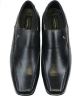 Front Belmont Black Leather Dress Shoes