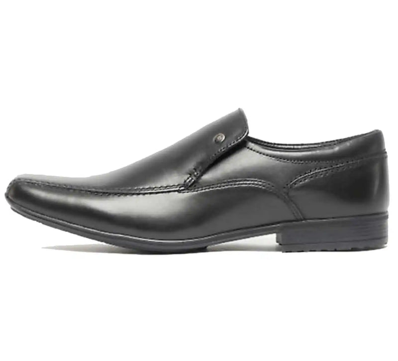 Front Belmont Black Leather Dress Shoes - Shoes