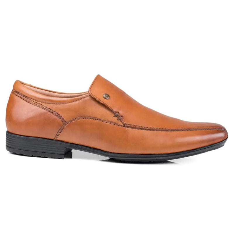 Front Mens Belmont Leather Slip On Dress Shoes Tan Northern Ireland