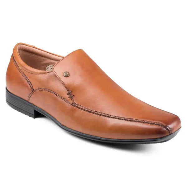 Front Mens Belmont Leather Slip On Dress Shoes Tan Northern Ireland