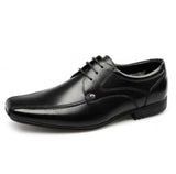 Front Snowden Black Leather Formal Dress Shoes