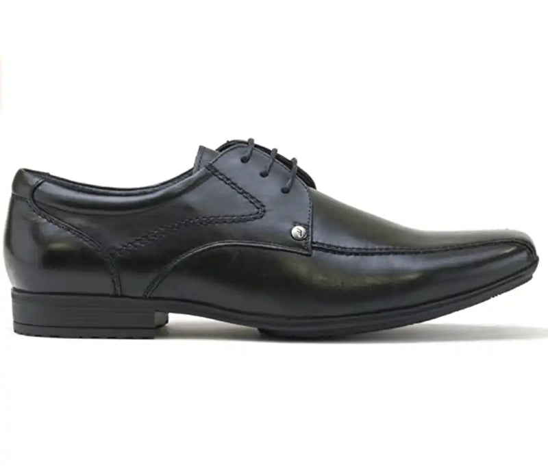 Front Snowden Black Leather Formal Dress Shoes