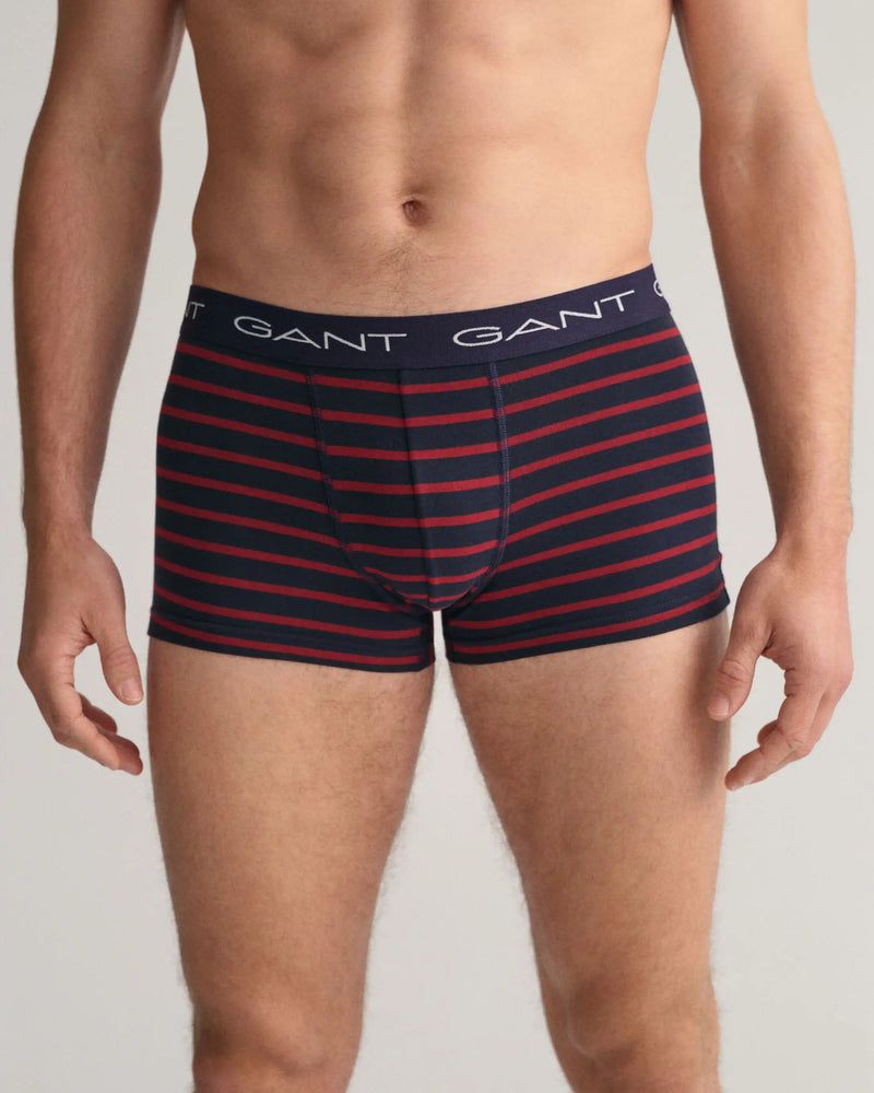 GANT 3 Pack Boxer Trunks Evening Blue/Burgundy Ballynahinch Northern