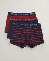 GANT 3 Pack Boxer Trunks Evening Blue/Burgundy Ballynahinch Northern