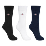 GANT 3 Pack Shield Cotton Socks Black White Navy Mix Northern Ireland