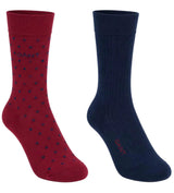 GANT Dot & Rib 2 Pack Gift Box Socks Plumped Red Northern Ireland