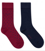 GANT Dot & Rib 2 Pack Gift Box Socks Plumped Red Northern Ireland