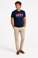 GANT Graphic SS T-Shirt Evening Blue Northern Ireland Belfast