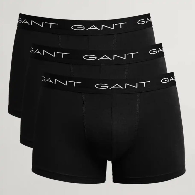 GANT 3 Pack Boxer Briefs Cotton Stretch Black