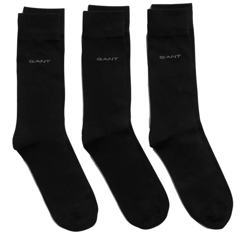 GANT 3-Pack Wool Socks Black