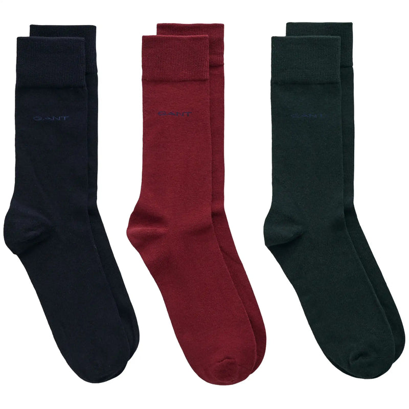 GANT Men’s 3 Pack Cotton Socks Plumped Red Northern Ireland Belfast