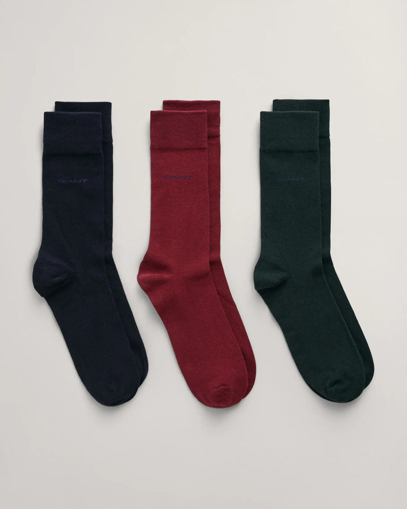 GANT Men’s 3 Pack Cotton Socks Plumped Red Northern Ireland Belfast