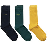 GANT Mens 3 Pack Soft Cotton Socks Deep Forest Northern Ireland