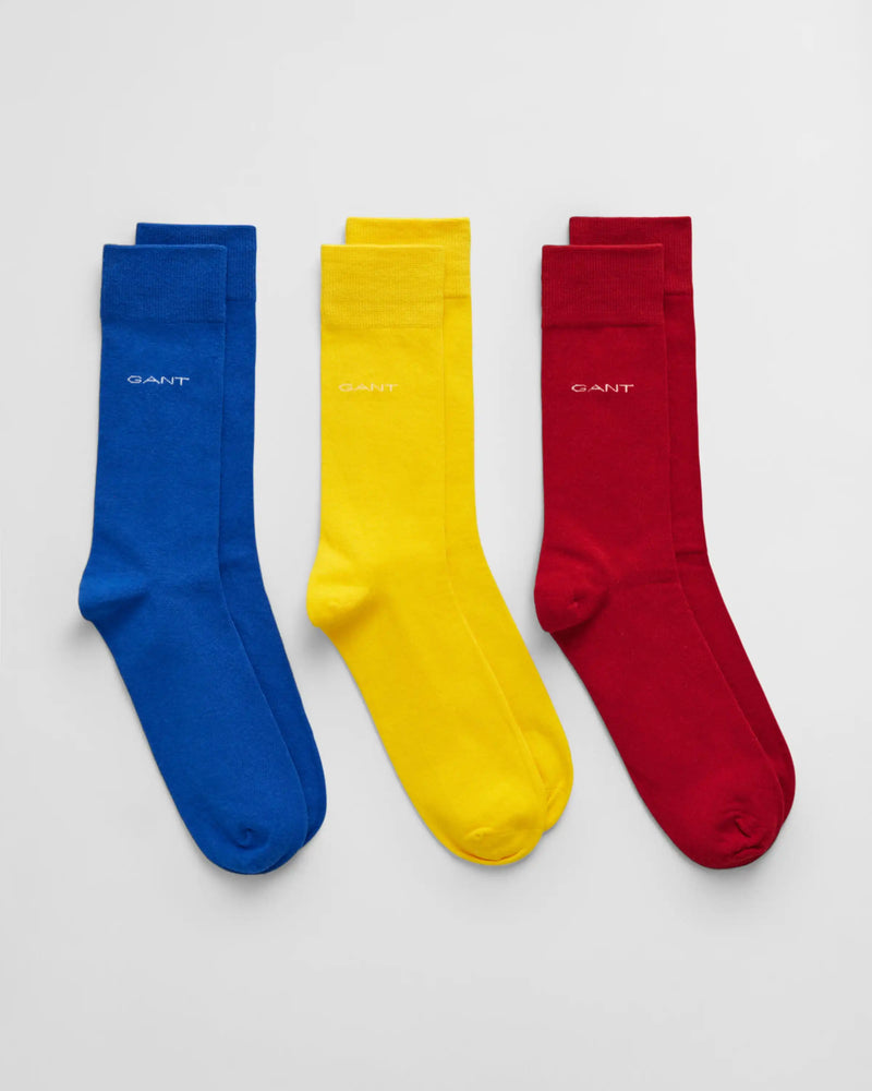 GANT Mens 3 Pack Soft Cotton Socks Lapis Blue Northern Ireland Belfast