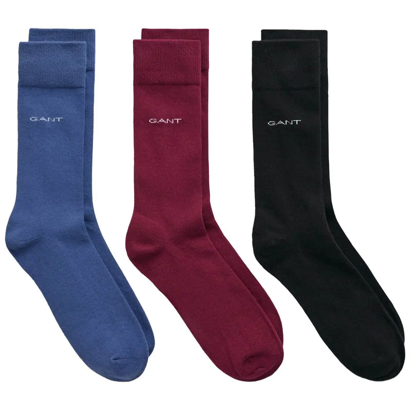 GANT Mens 3 Pack Soft Cotton Socks Vintage Blue Northern Ireland