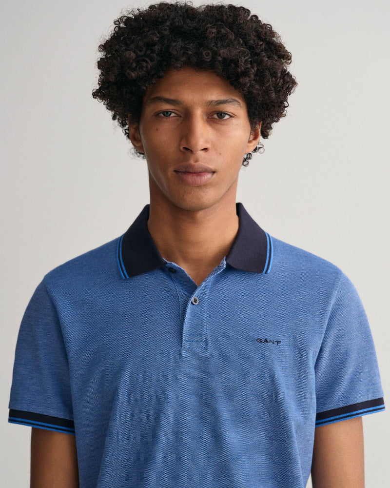 GANT Mens 4 Color Pique Polo Shirt Day Blue Northern Ireland Belfast
