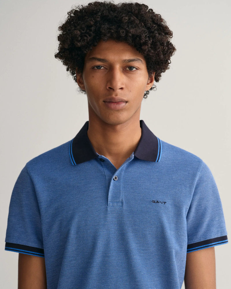 GANT Mens 4 Color Pique Polo Shirt Day Blue Northern Ireland Belfast