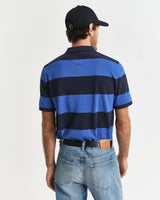 GANT Mens Block Stripe Polo Rich Blue Northern Ireland Belfast